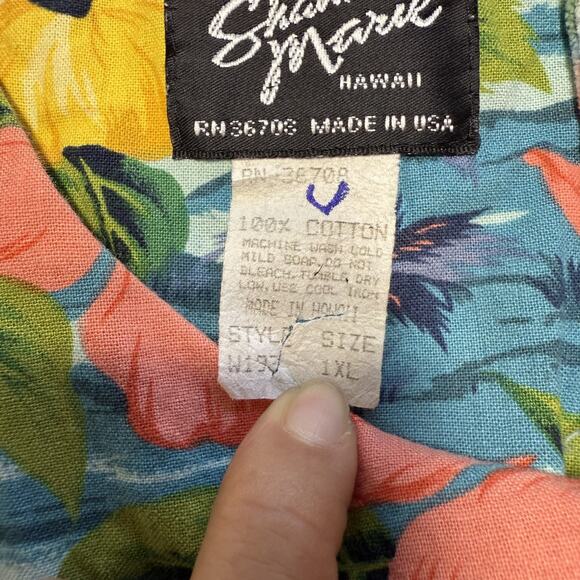 Vintage 70s Shannon Marie Of Hawaii Tropical Cotton Sundress Made in USA XL - Picture 6 of 9